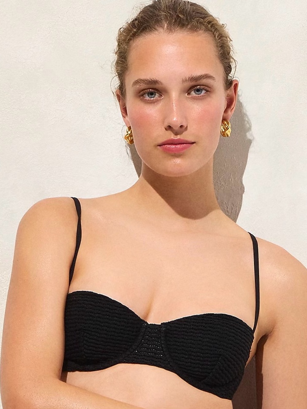 J Crew Balconette underwire bikini top in black- NWT 32B 😊